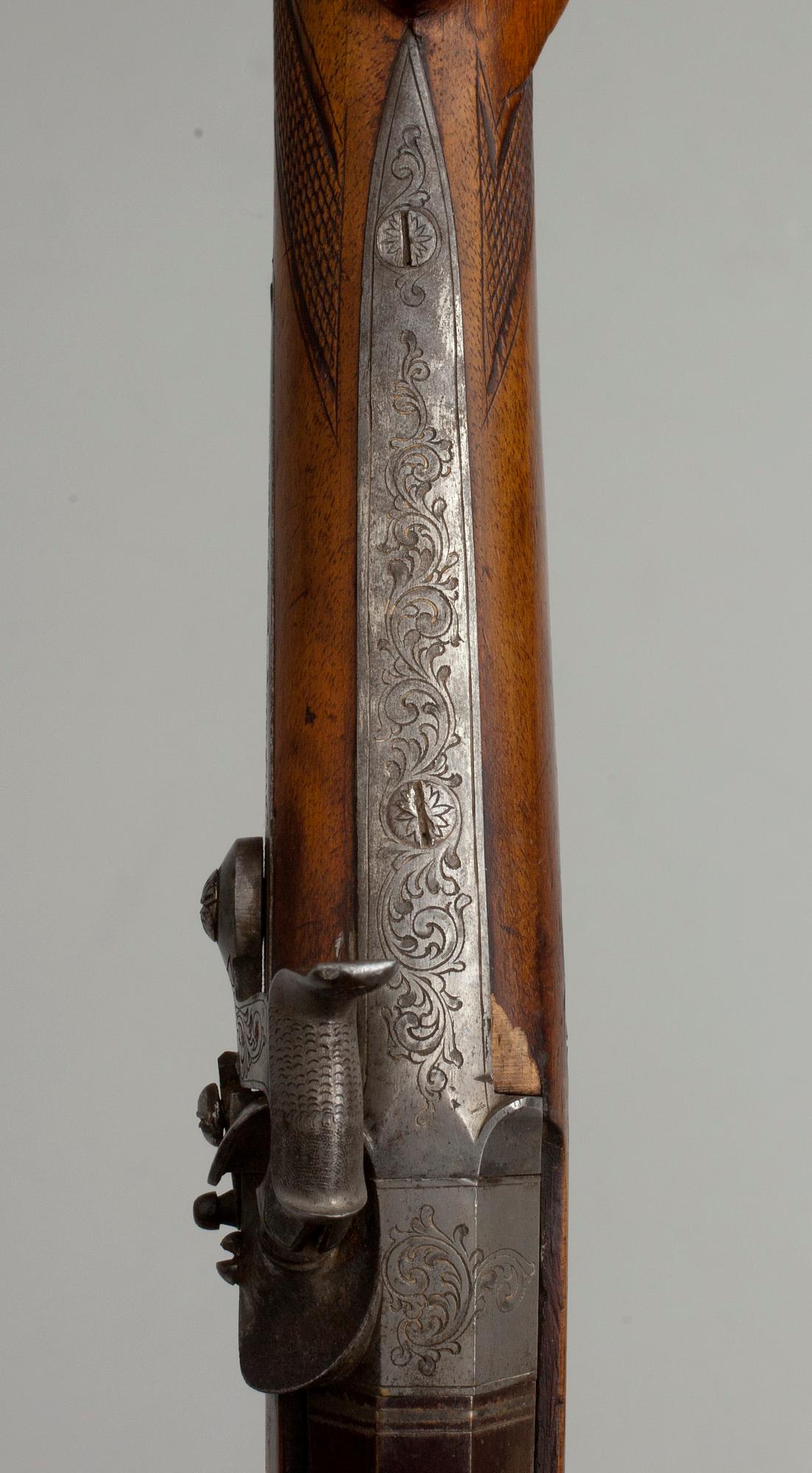 SLAGLÅSGEVÄR, Christoph Funk in Suhl, Tyskland 1800-talets mitt.