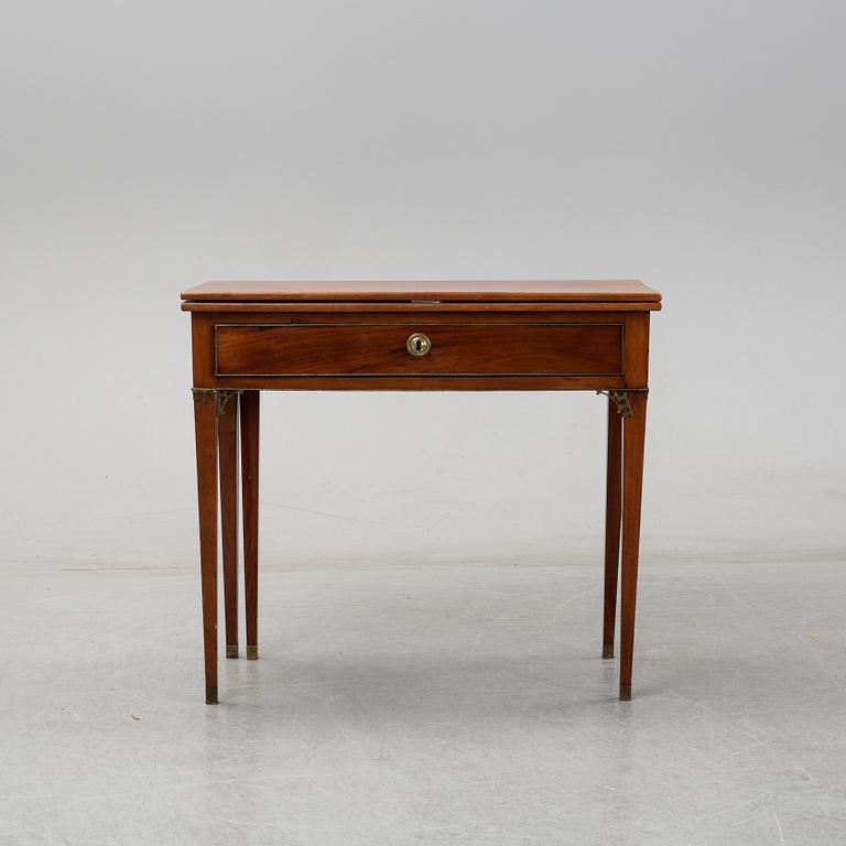 A late gustavian games table, Stockholm, late 18th century.