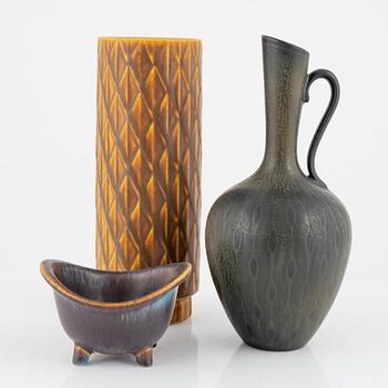 Gunnar Nylund, vase, bowl, jug, stoneware, Rörstrand.