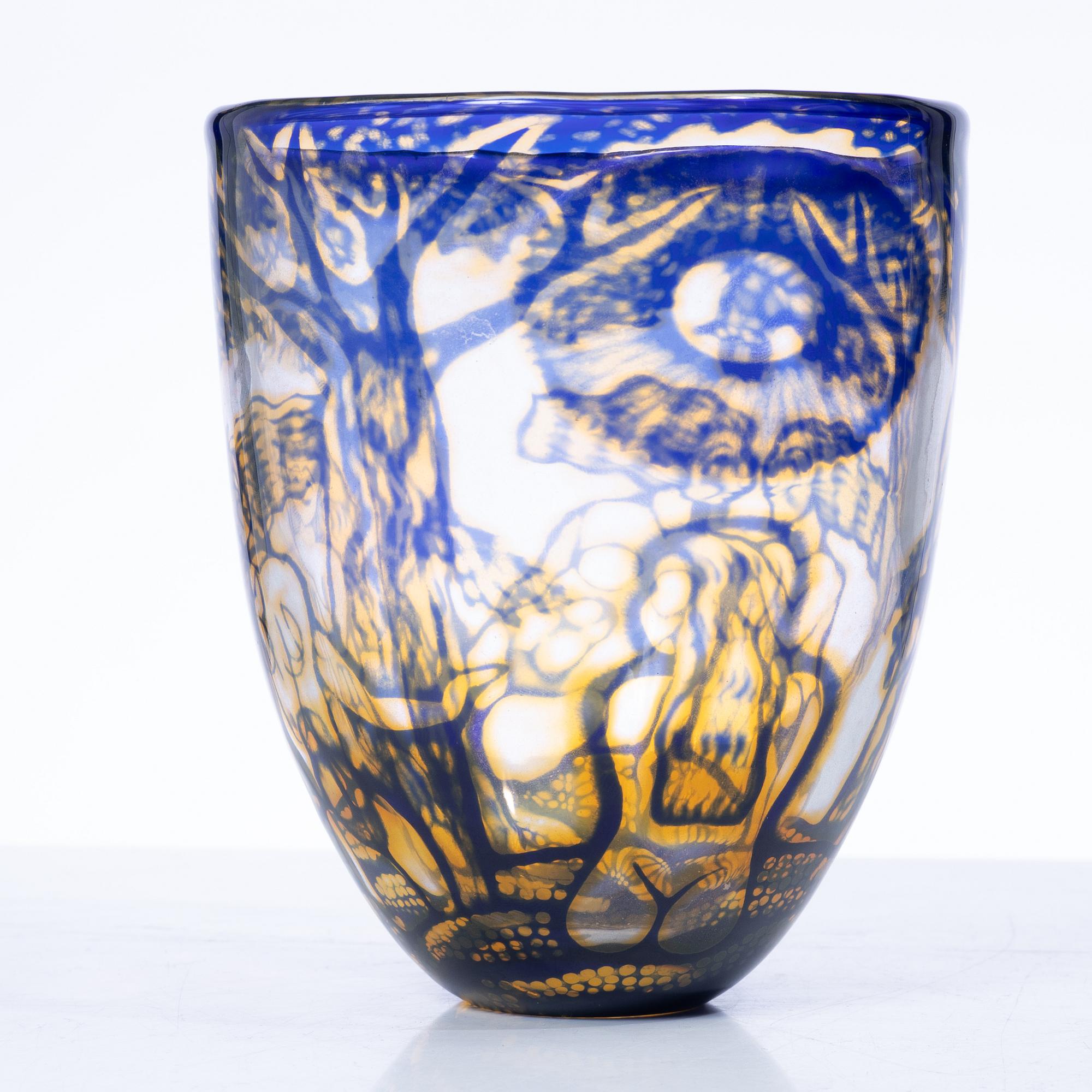 Eva Englund, vas, graal, Orrefors, 1983.