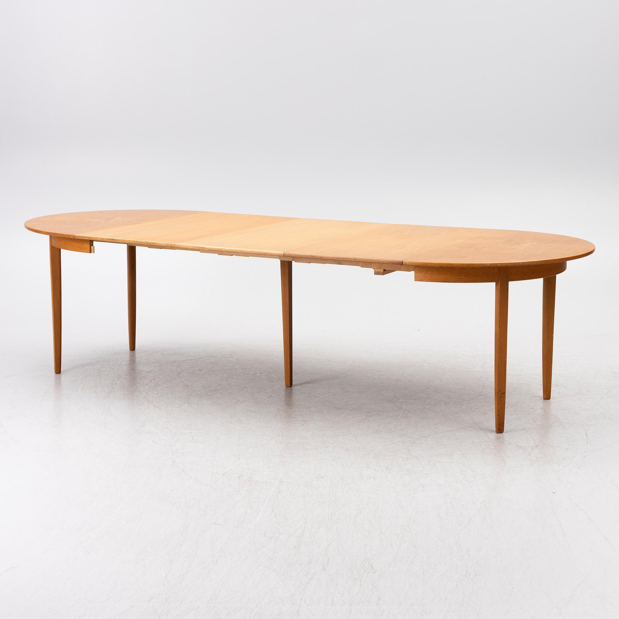 Carl Malmsten, A nine piece dining set, 'Camare Nyckel', by Åfors Möbelfabrik, Sweden, 1960's.