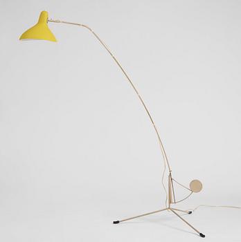 Bernard Schottlander, a lacquered steel floor lamp 'Mantis', made under license by Bergboms, Malmö Sweden 1950s.