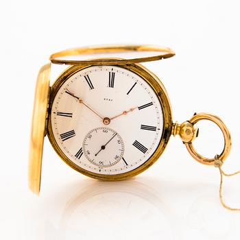 An 18K gold pocket watch, dial marked 4725. Chronometer, 48 mm.