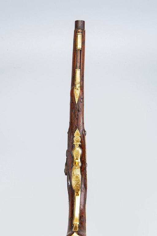 A mid 18th Century percussion pistol, possibly Belgium / French.