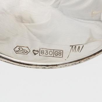 Tapio Wirkkala, kynttilänjalkoja, 3 kpl, "Trumpetti", Kultakeskus Hämeenlinna 1984-1988.