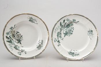 MATSERVIS, 45 delar, flintgods, Växjö Guld, Gustavsberg, omkring år 1900.