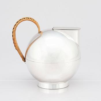 Sylvia Stave, an alpacca hot water jug, C.G. Hallberg, Stockholm 1930s. This model was designed around 1932/1933,