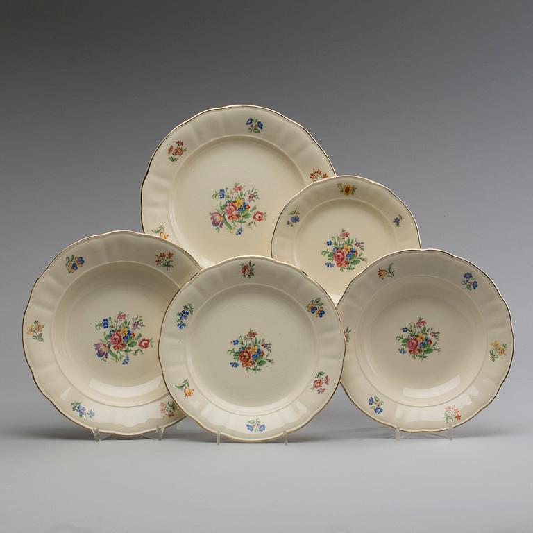 SERVIS, ca 72 delar, "Riviera" Rörstrand, flintgods, 1900-talets första hälft.