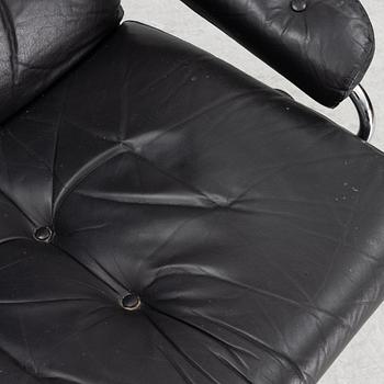 Fåtölj med fotpall, "Stressless", Ekornes, Norge, 1900-talets andra hälft.