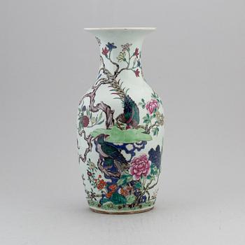 A Chinese famille rose floor vase, 20th century.