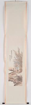 A Chinese scroll painting signed Zhao Shijie, with dedication to Na Keli, 1930's.