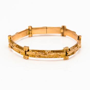 BJÖRN WECKSTRÖM, ARMBAND, "Tundra", 14K guld, Lapponia 1966.