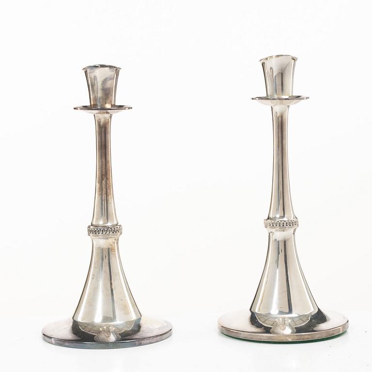 Markströms Guldsmeds Ab, Candlesticks, a pair, silver, Uppsala 1962–1966.