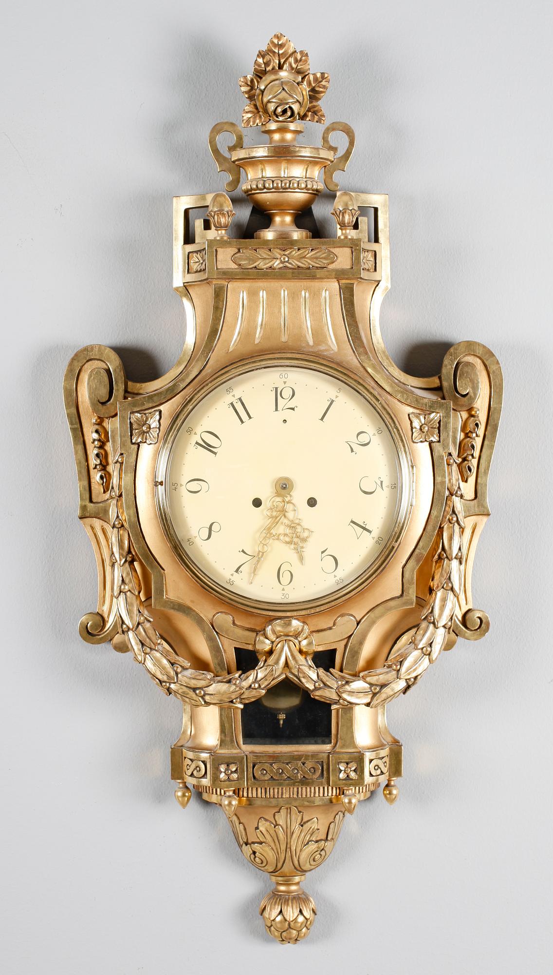 VÄGGPENDYL, gustaviansk stil, 1900-talets första hälft.