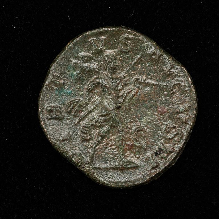 ANTIKT MYNT. Rom. Kejsardömet. Severus Alexander 222-235. Sestertie.  Brons 17,57 g.