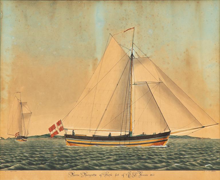 Jörgen Peter Olsen, Jakten Maria Margarethe" af Hasle.