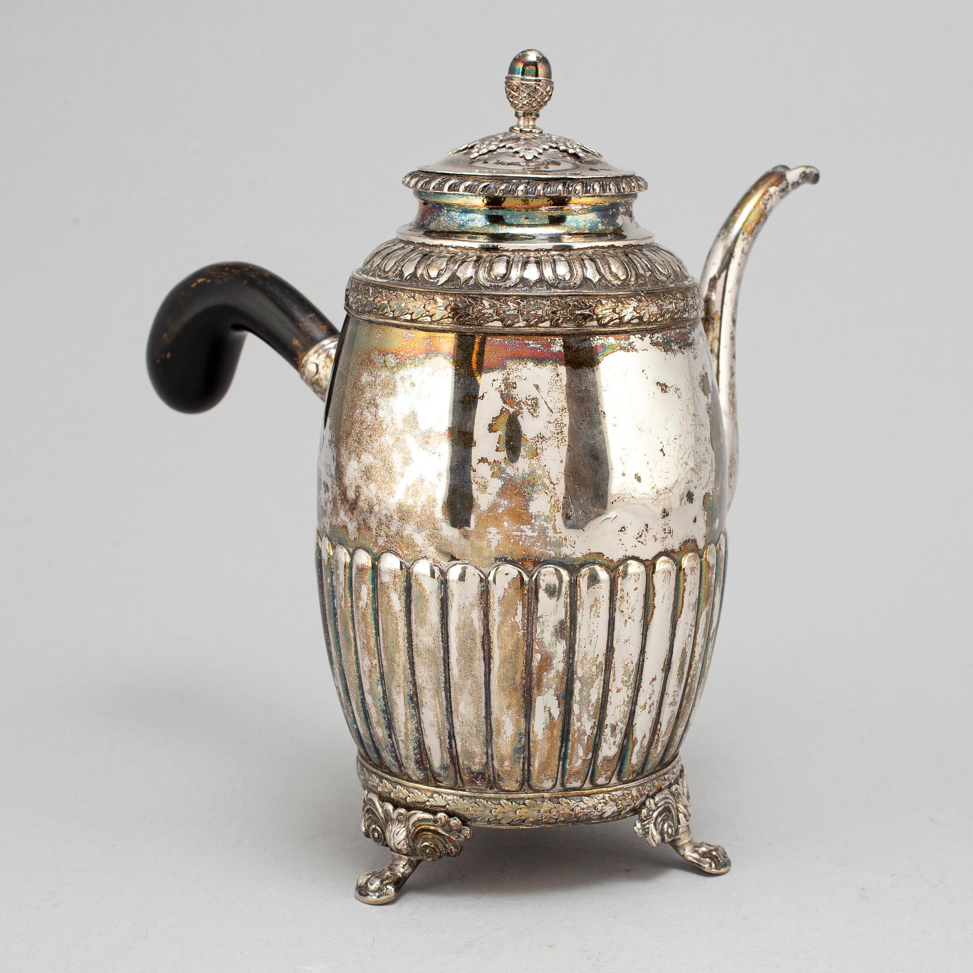 Johan Petter Grönvall, a silver coffee pot, Stockholm 1833.