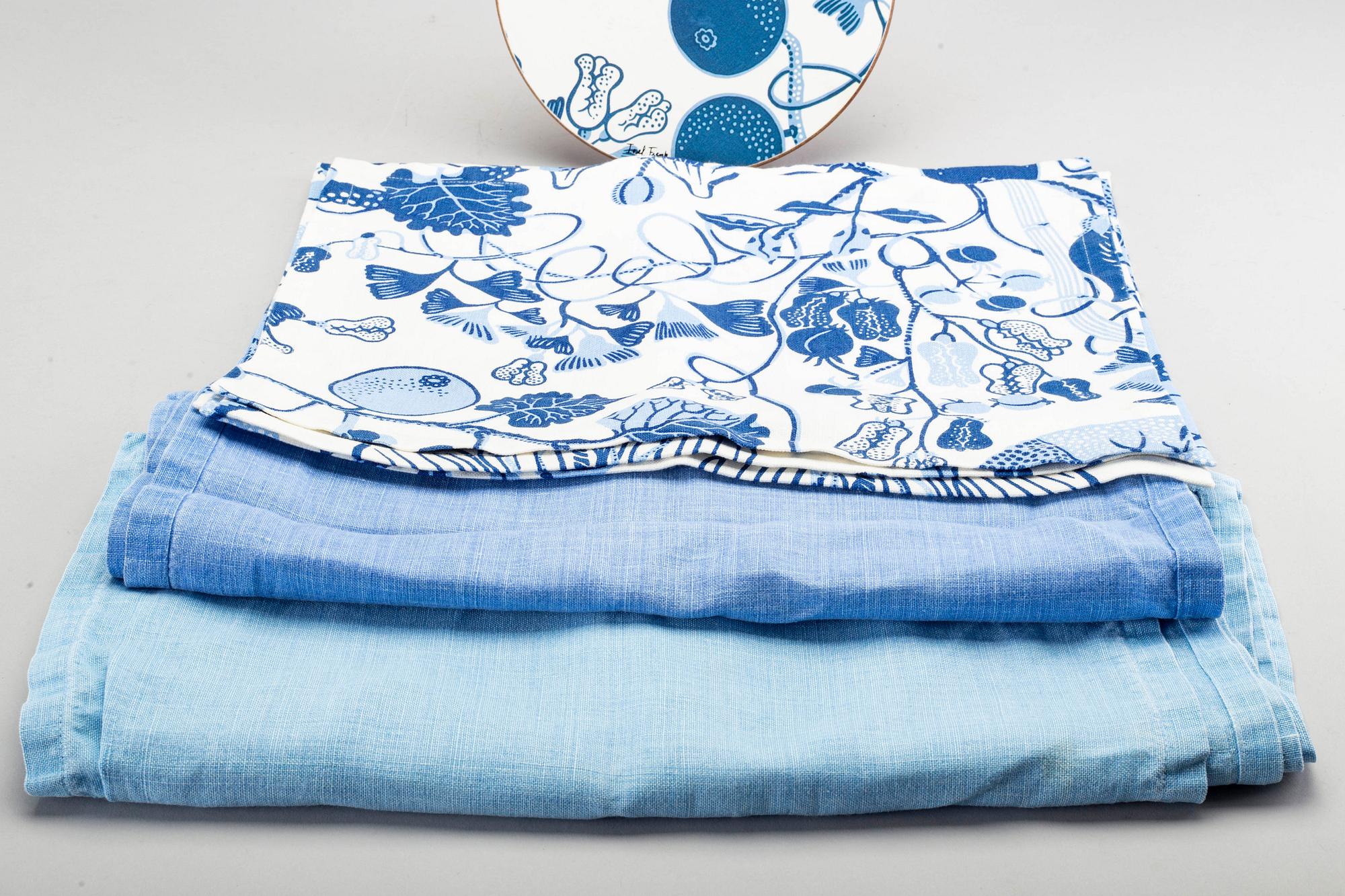 FIRMA SVENSKT TENN, linne, bland annat bordstabletter och linneservetter, Josef Frank.