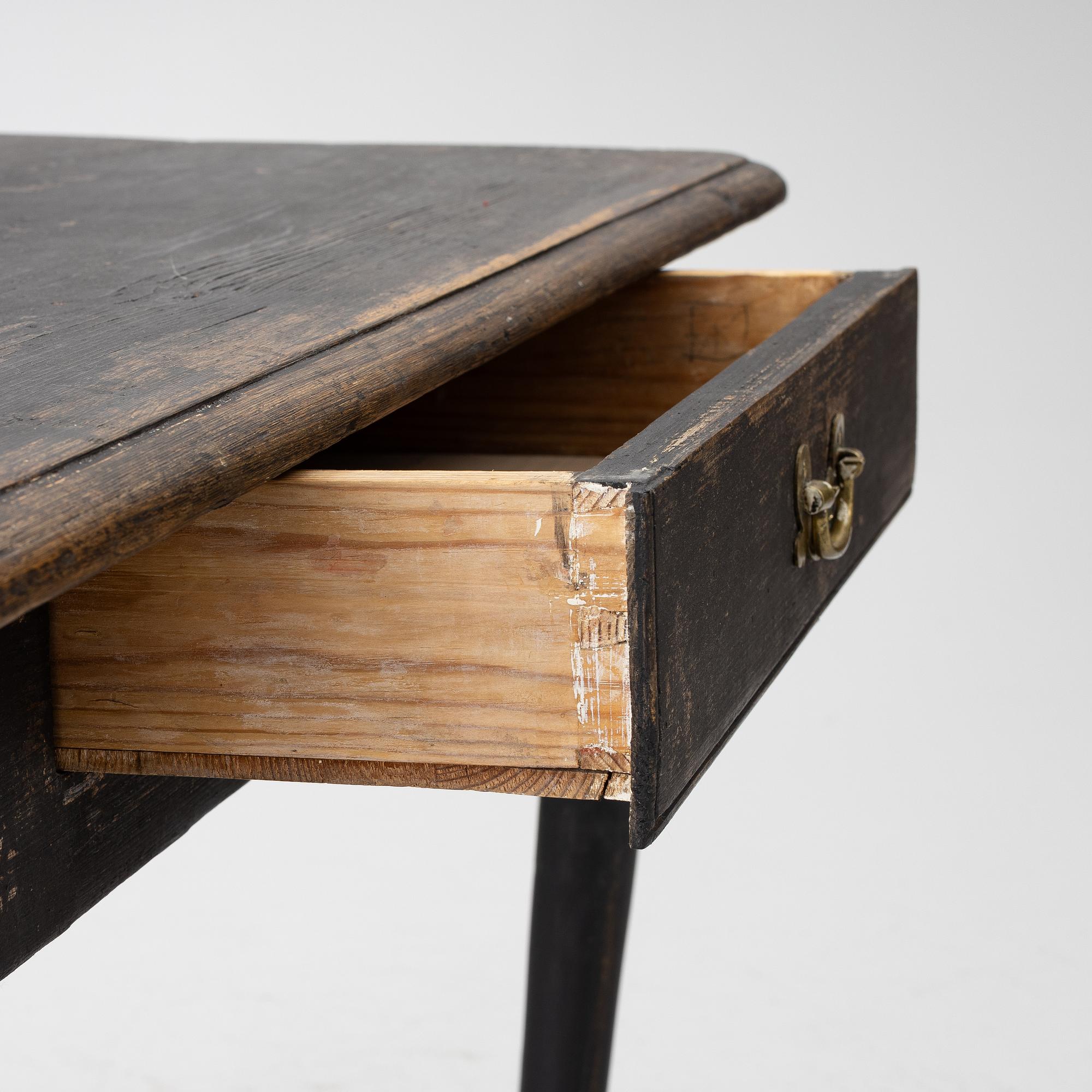 A Swedish late baroque desk, mid 18th century.