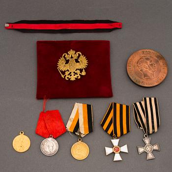 A set of late 19th-early 20th Century Imperial Russian medals and badges.