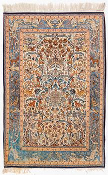 An Old Isfahan rug, c. 155 x 103 cm.