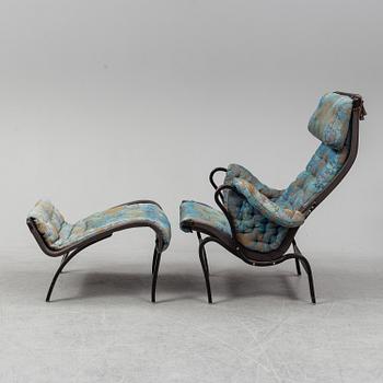 BRUNO MATHSSON, a 'Pernilla' armchair with stand, Dux.