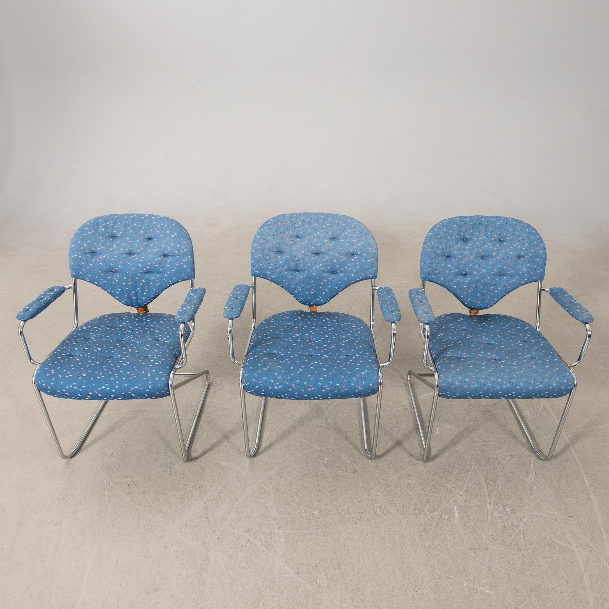Sam Larsson, armchairs 5 pcs "Sam" for DUX late 20th century.