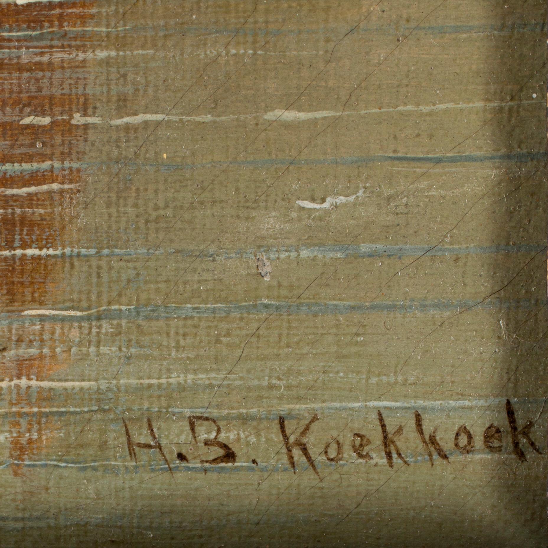 HENDRIK BAREND KOEKKOEK, olja på duk, sign.