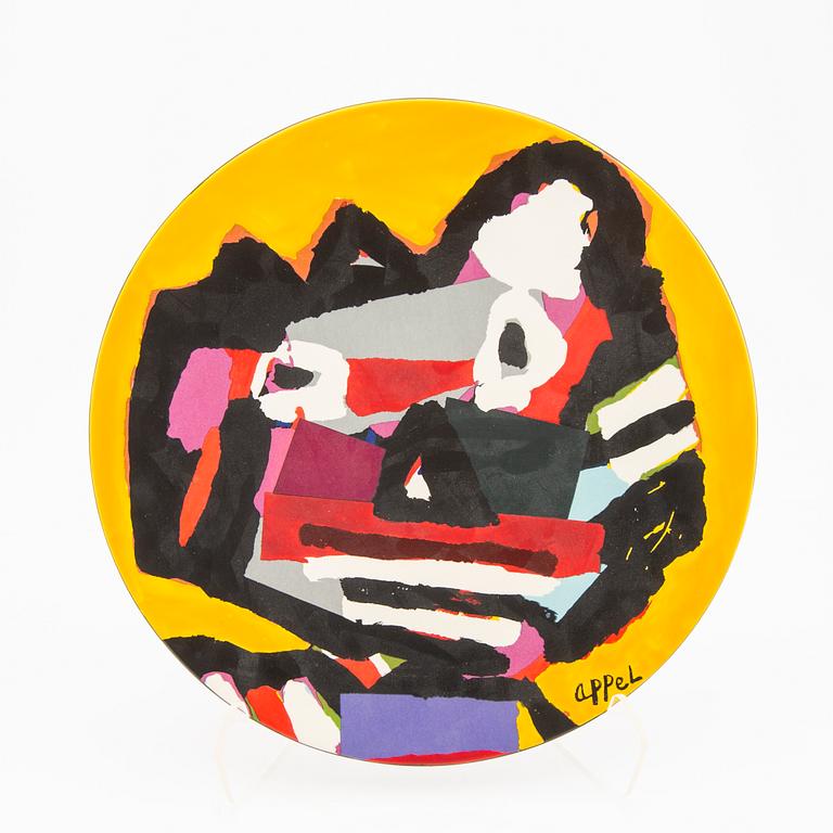 Karel Appel, a  numbered eartheware plate 153/999.