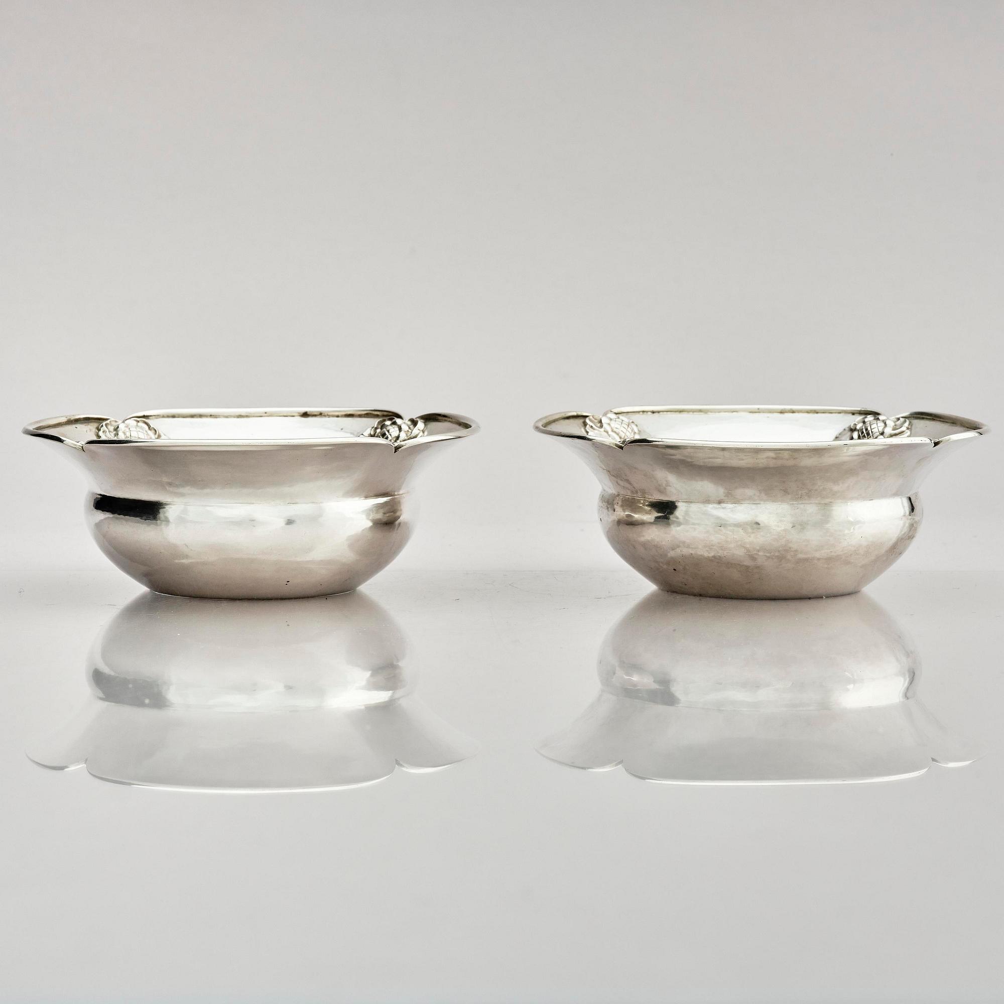 Georg Jensen, a pair of silver bowls, model '25', Copenhagen 1918, Swedish import marks GABF.