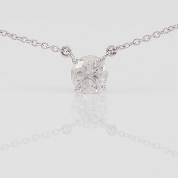 COLLIER, 18K vitguld och diamant tot ca 0.91 ct.