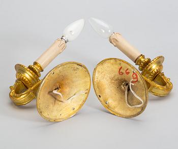 VÄGGLAMPETTER, ett par, 1900/2000-tal.