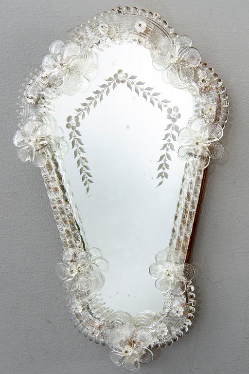 Three mid 20th century mirrors from Murano, Venice Italy.