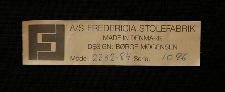 SOFFA, Börge Mogensen, Fredericia Stolefabrik, Danmark.