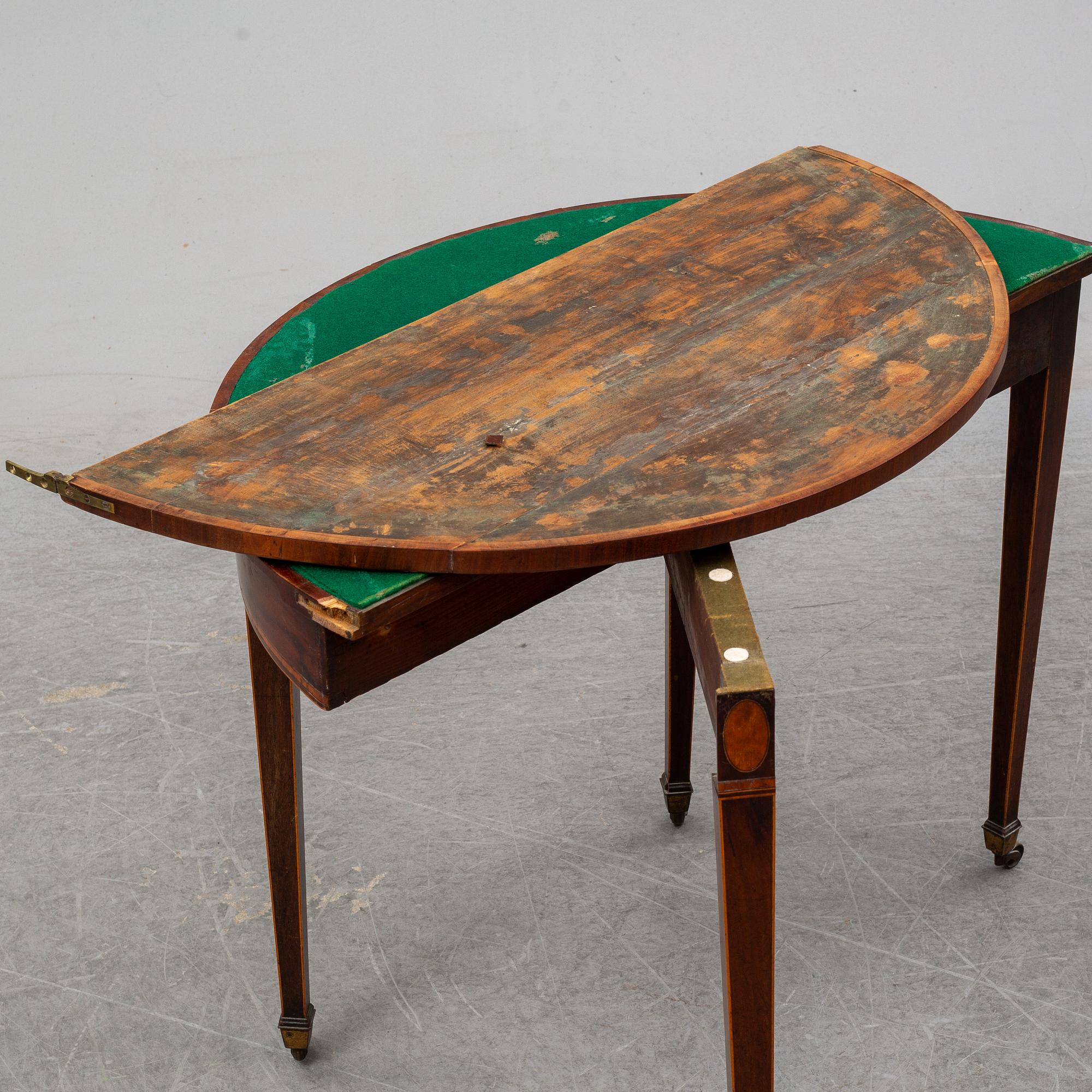 A card table, England, 19th Century.