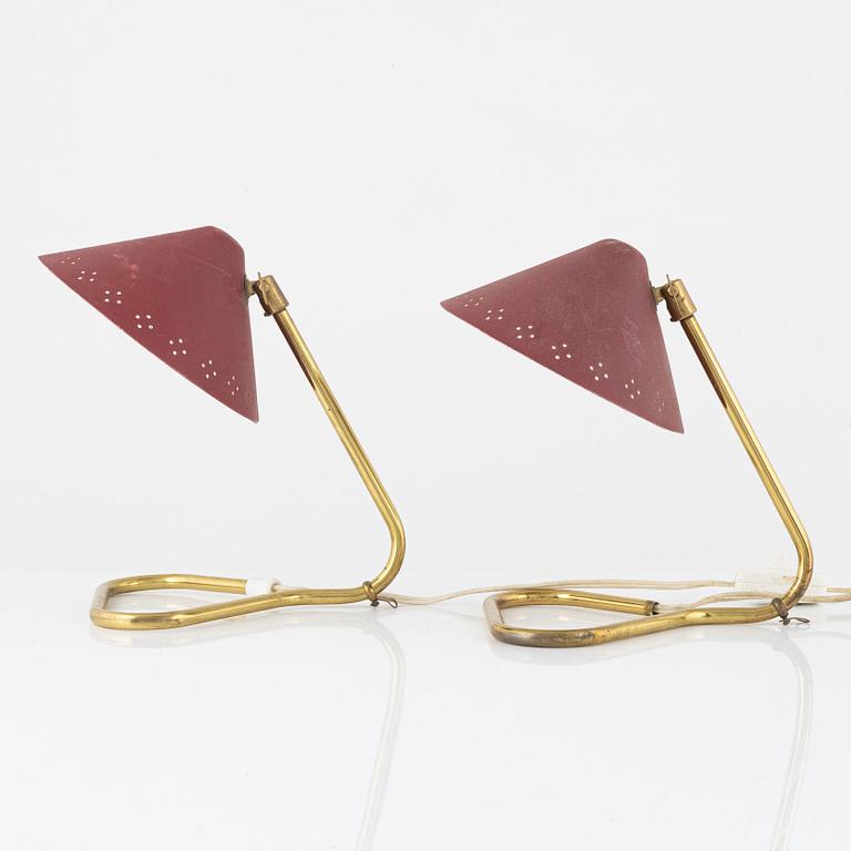 A pair of table lamps, GK Belysning, 1950's.