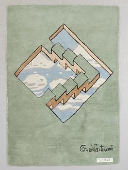 MATTA, handtuftad, Oscar Reutersvärd, signerad. Ca 195 x 137 cm.