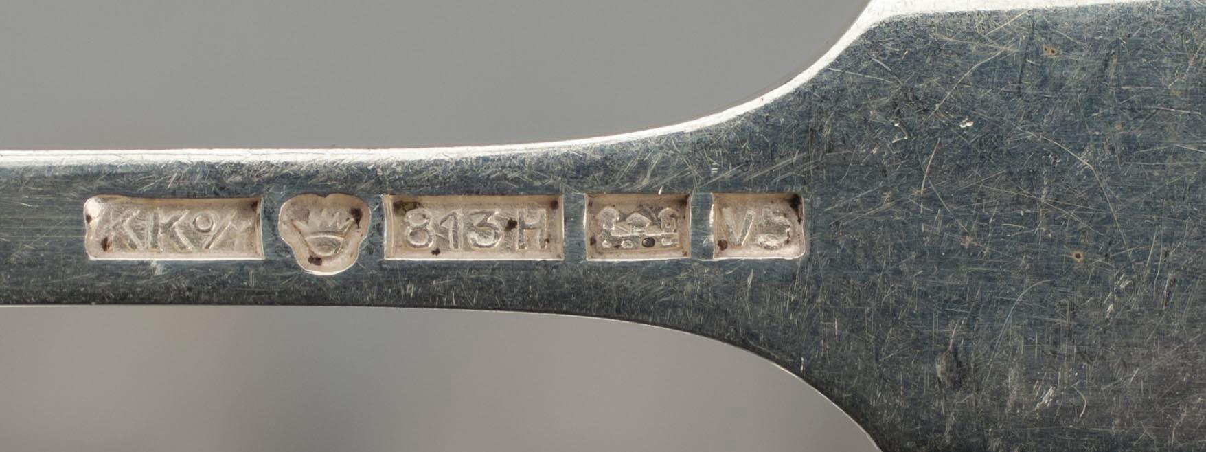 SKEDAR, 6 st, silver, Mussla, Tavastehus 1926. Vikt ca 208,5 g.