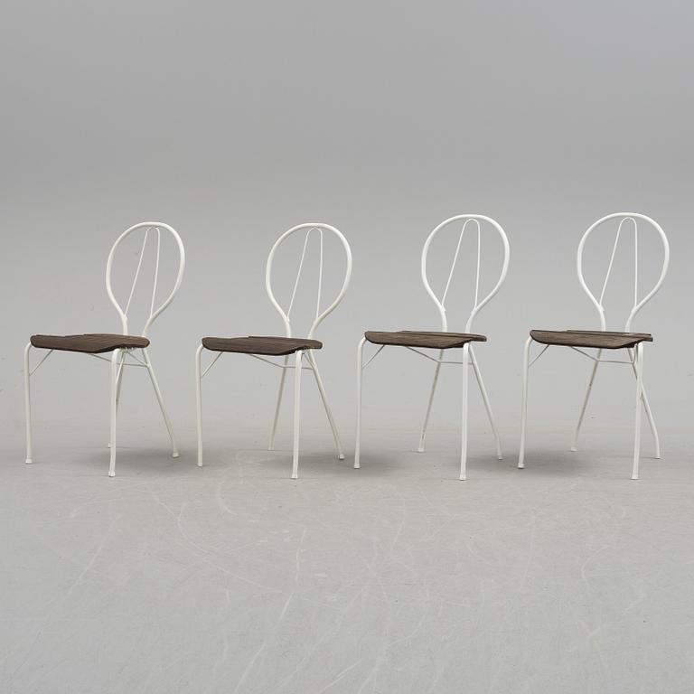 Four "Pia" garden chairs designed by Tore Ahlsén for Gärsnäs, 1950s.