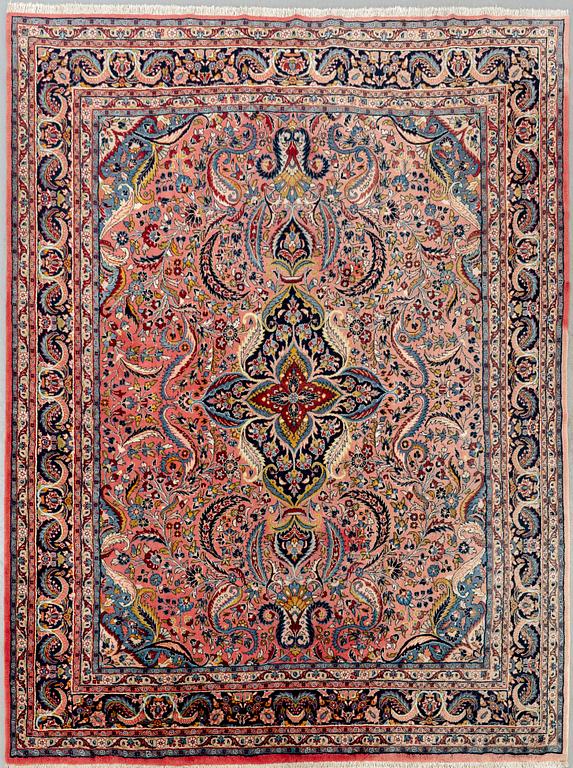 An oriental semiantique carpet ca 313x260 cm.