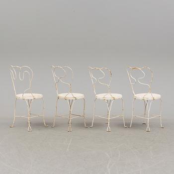 TRÄDGÅRDSSTOLAR, 4 st, 1900-talets mitt.