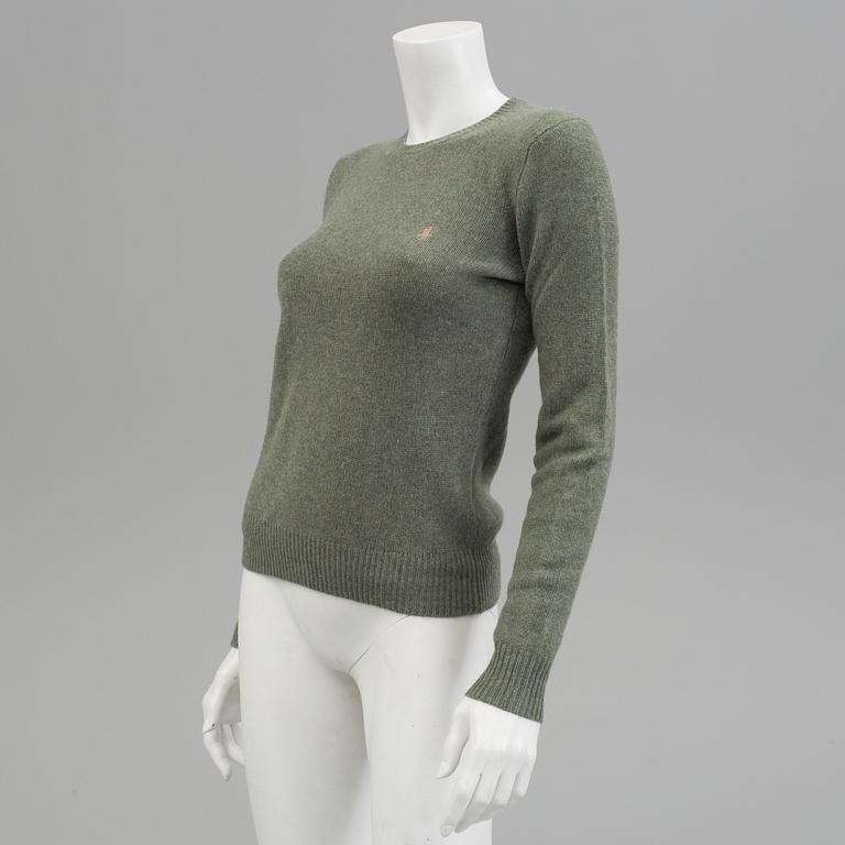 Two pair of wooland cashmere sweaters by Ralph Lauren.