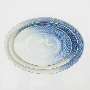 Service 104 pcs "Blue Mew" Bing & Grøndahl Denmark second half of the 20th century porcelain.