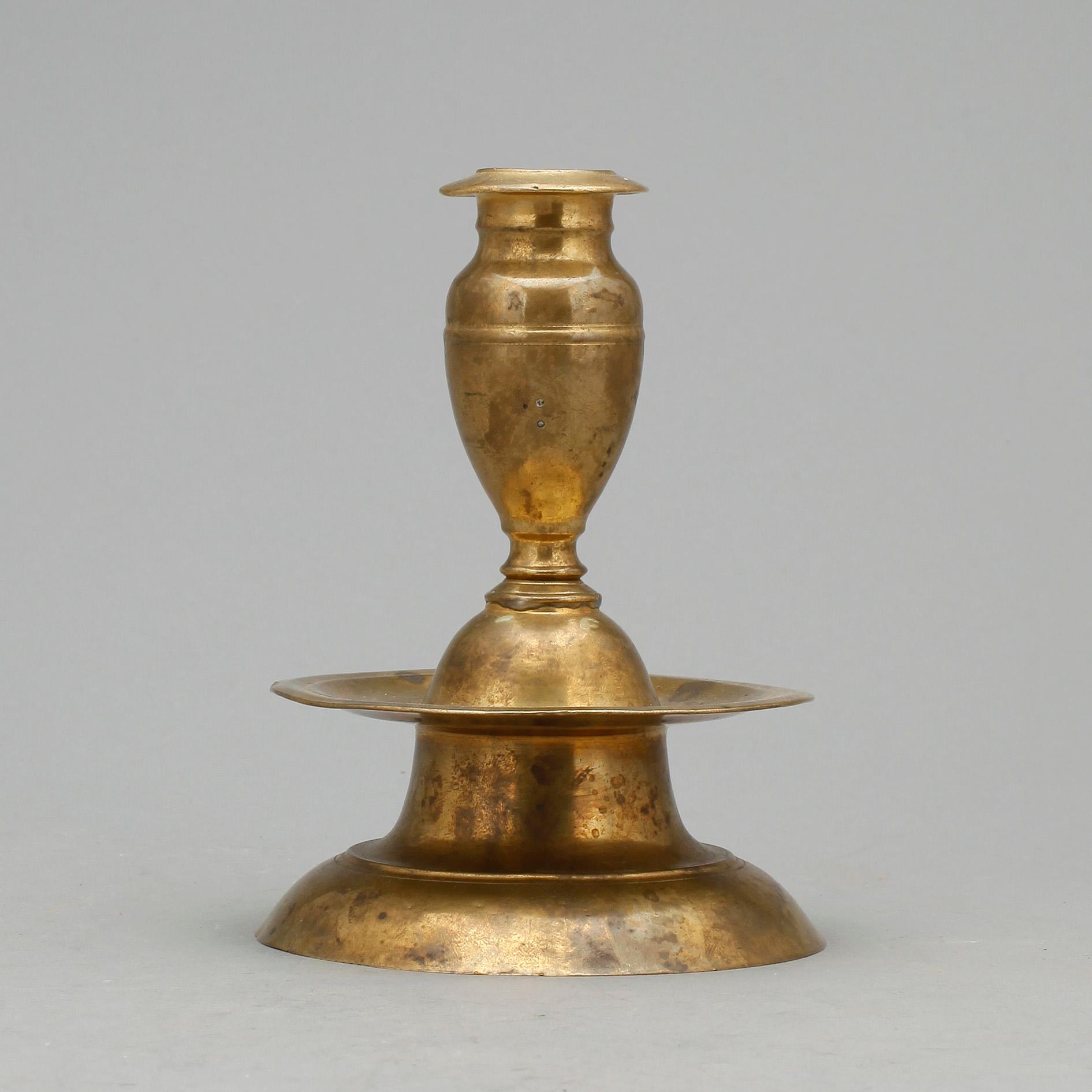 LJUSSTAKE, mässing, barock, 1600/1700-tal.