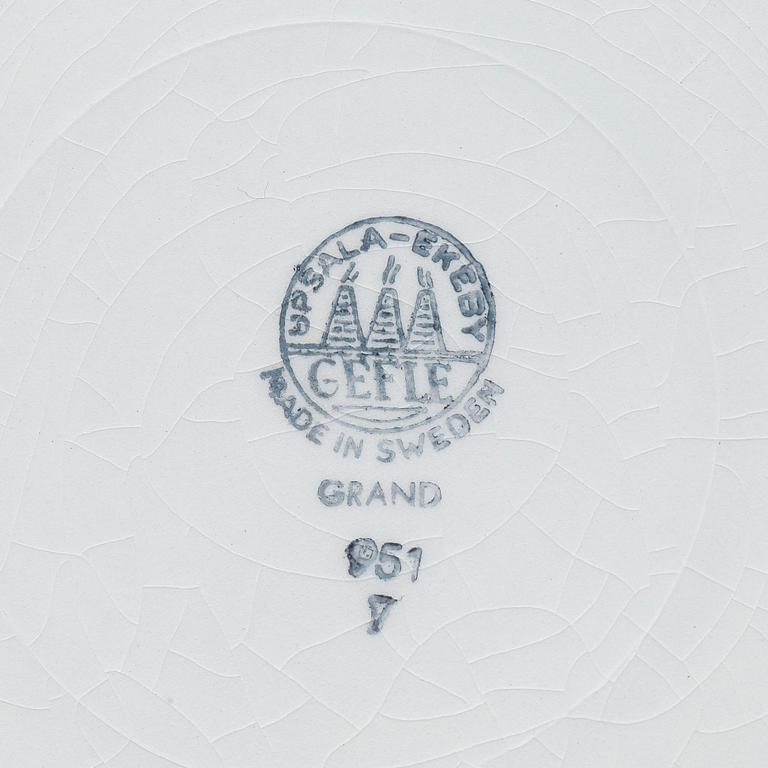 TESERVIS, 26 delar, flintgods, "Grand", Arthur Percy, Gefle samt Upsala-Ekeby, modellen formgiven 1930.