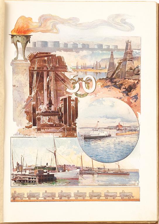 NOBEL OIL COMPANY, Commemoration on the day of Emanuel Ludvigovich Nobel's 50th Year, 10 June 1909, St. Petersburg.