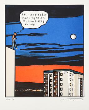 JAN STENMARK, a litograph in colours, signed and numbered 101/190.