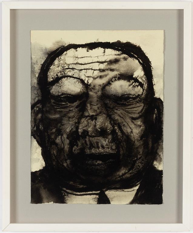 Elina Merenmies, gouache på papper, signerad och daterad 2003 a tergo.