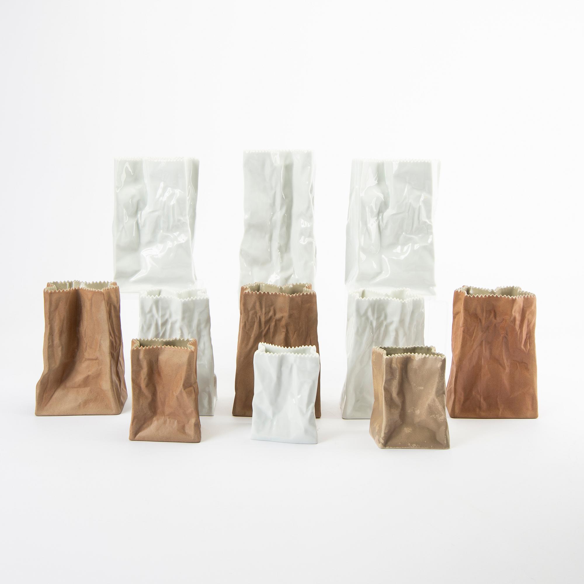 11 porcelain vases, designed by Tapio Wirkkala for Rosenthal Studio Linie.
