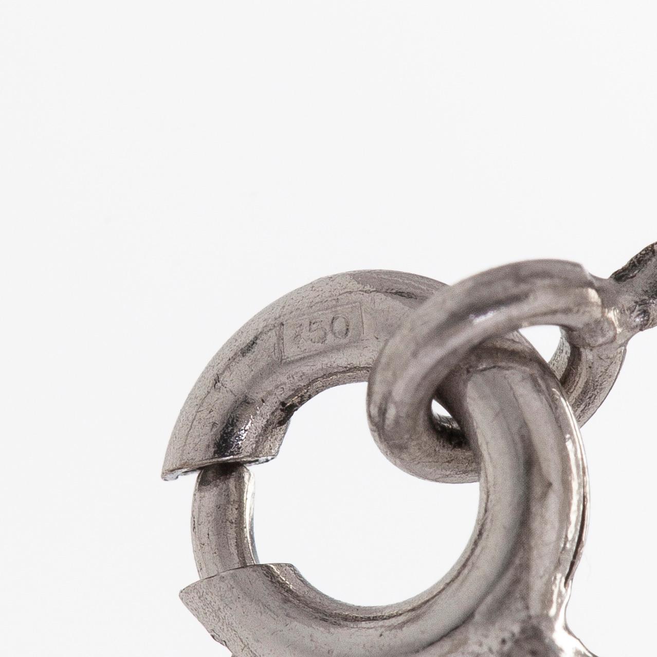 Collier, 18K vitguld med briljantslipade diamanter. A Tillander 1973.